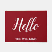 ハ素朴ローレッドのファミリ名 ドアマット (正面)