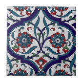 ハ絵を描イセコンテンポラリーラミックフローラモチーフ タイル (正面)