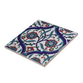 ハ絵を描イセコンテンポラリーラミックフローラモチーフ タイル (側面)