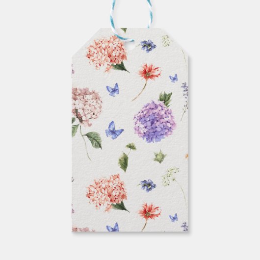 ハ絵を描イラフローラ結婚の感謝 ギフトタグ (裏面)