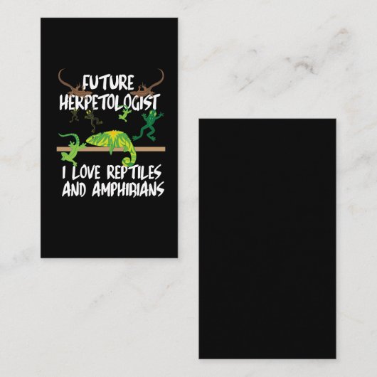 ハ虫類および水陸両生動物のギフトのトカゲ 名刺 (正面/裏面)