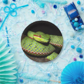 ハ虫類の恋人のための緑ヘビ ペーパープレート (パーティー)