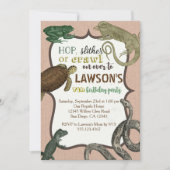 ハ虫類のAnimasの誕生日の招待状 招待状 (正面)
