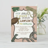 ハ虫類のAnimasの誕生日の招待状 招待状 (スタンド正面)