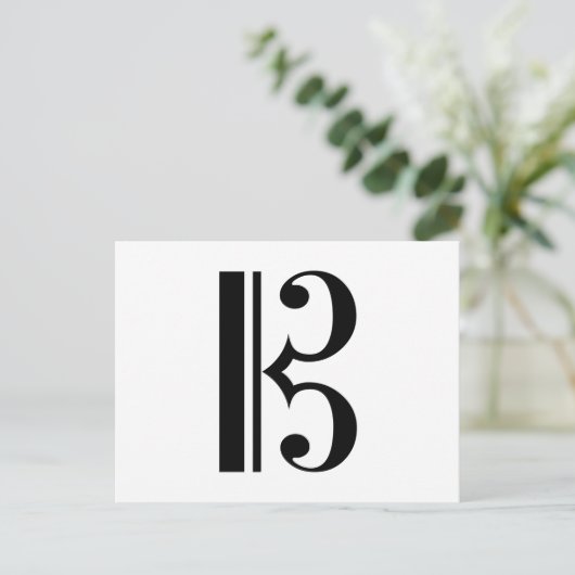 ハ音記号 ポストカード (スタンド正面)