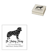 ハ飾スキファミリー差出人住所 ラバースタンプ (押印)