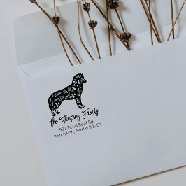 ハ飾スキファミリー差出人住所 ラバースタンプ