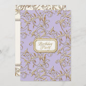 ハ21歳の誕生日パーティー オールド・ハリウッド・リージェンシー・スタイルの豪華な祝賀会 招待状 (正面/裏面)