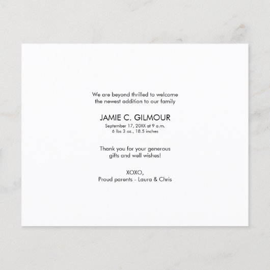 バジェット フォト シック サンクス スクリプト ベイビー ボーイ (裏面)