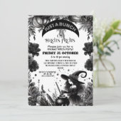 ハocusポーカス魔女パーティーゴシックスクリプト黒 招待状 (スタンド正面)