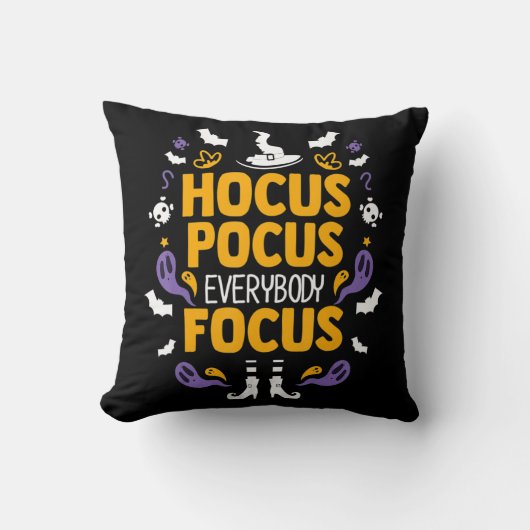 ハocusポocus 皆 Focus ハロウィン 衣装 ハロ クッション (正面)