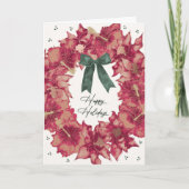 ハoliday ヒビスカス リース グリーティング カード (正面)
