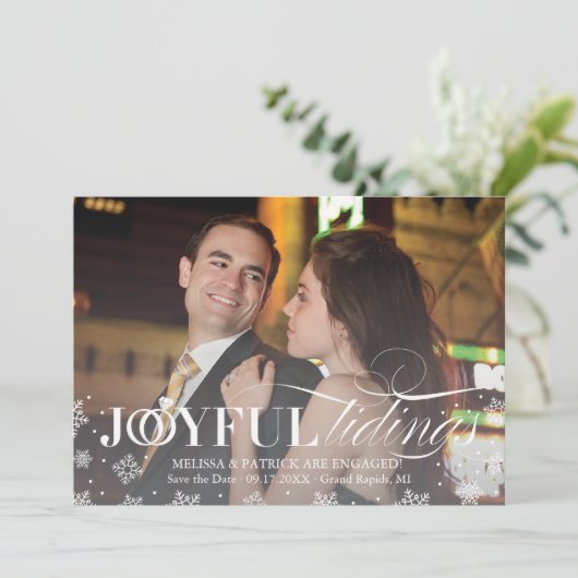 ハoliday Save the Date 新婚クリスマスカード セーブザデート (スタンド正面)