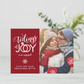 ハoliday Save the Date 新婚クリスマスカード セーブザデート (スタンド正面)