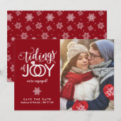 ハoliday Save the Date 新婚クリスマスカード セーブザデート (正面/裏面)