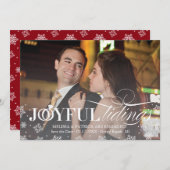 ハolidays Save the Date 新婚クリスマスカード セーブザデート (正面/裏面)