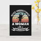 ハula hoopの女性 面白いギフト お母さんへ カード (黄色い花)