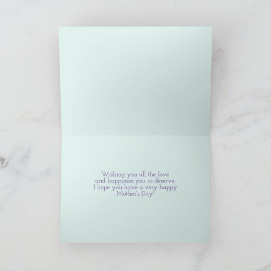 ハummingbirdの母の日のカード カード (内部)