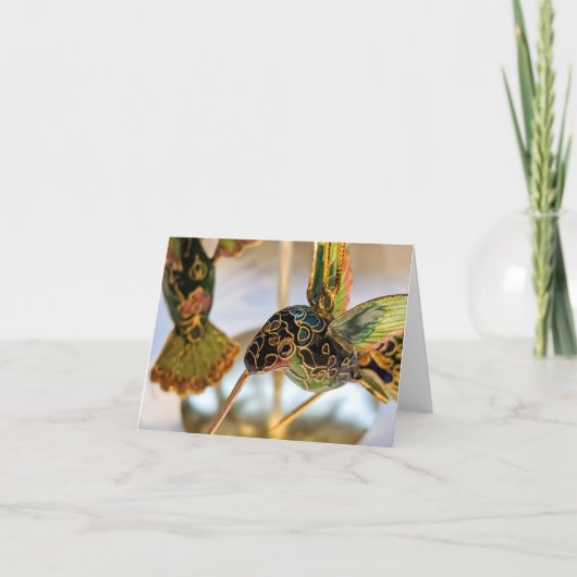 ハummingbird オーナメント ホリデー カード (正面)