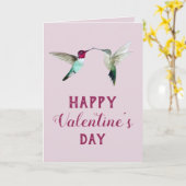ハummingbird バレンタインデーカード カード (黄色い花)