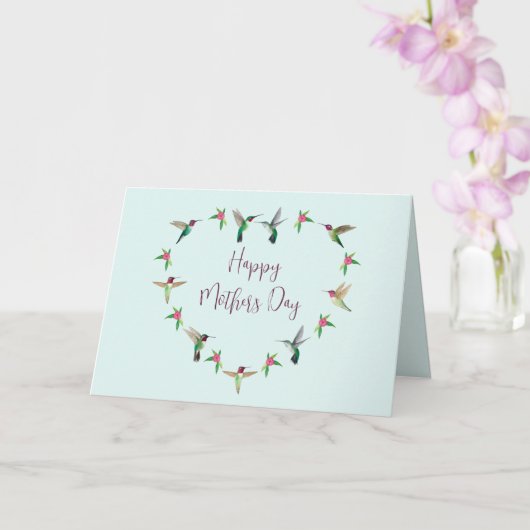 ハummingbird 母の日のカード カード (蘭)