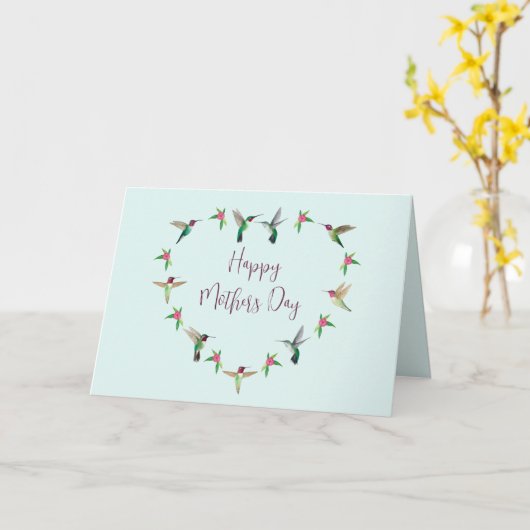 ハummingbird 母の日カード カード (黄色い花)