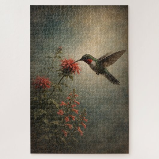 ハummingbird Bloom | 花鳥アート | パズル (縦)