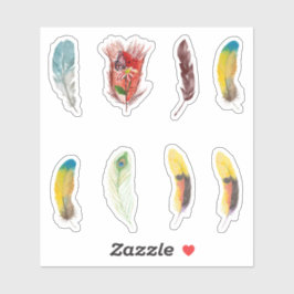 ハummingbirdsの羽根 カラフル かわいい スクラップブッキング シール