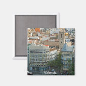 バрレンシア中心部のアノラマ マグネット (正面/裏面)