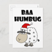 バおもしろいアHumbugクリスマス漫画 シーズンポストカード (正面/裏面)