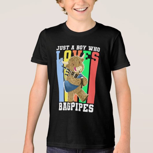 バおもしろいグパイスコティッシュハイランドカウズ トライブレンドTシャツ (正面)