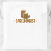 バおもしろいグル 楕円形シール (バッグ)