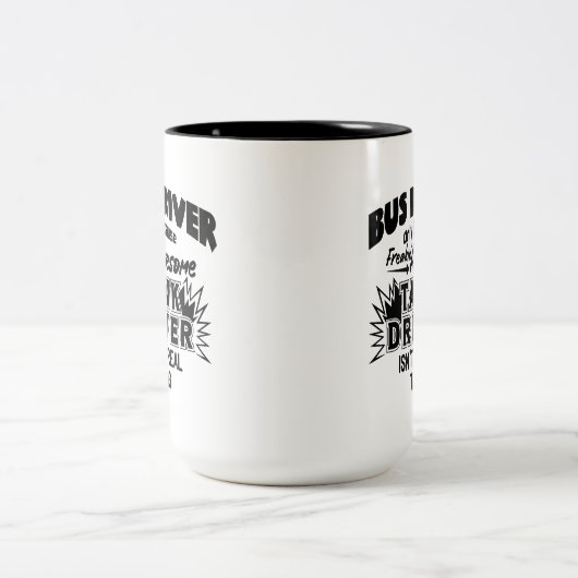 バおもしろいス素晴らしドライバのコーヒーマグ ツートーンマグカップ (中央)