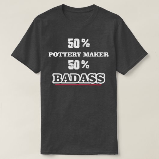 バおもしろいダス陶芸家 Tシャツ (デザイン正面)