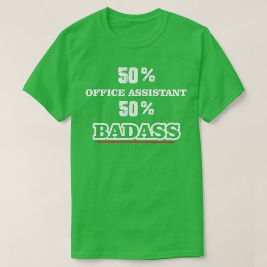 バおもしろいダス・オフィス・アシスタント Tシャツ (デザイン正面)