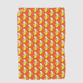 バおもしろいナスオンオレンジ ゴルフタオル (正面)