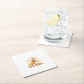 バおもしろいナ スクエアペーパーコースター (インサイチュ)