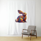 バおもしろいニカラフルーラビットフラクタルコズミックスワールA タペストリー (インサイチュ)