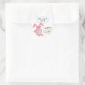 バおもしろいニーと卵のイースター ラウンドシール (バッグ)