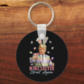 バおもしろいニーのトランプ再び素晴らしウサギH キーホルダー (正面)