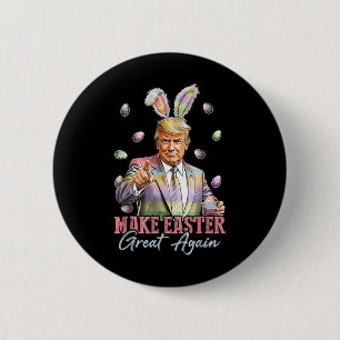 バおもしろいニーのトランプ再び素晴らしウサギH 缶バッジ