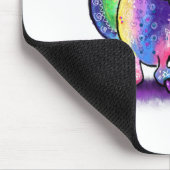 バおもしろいニーカラフルラブフラワー – 漫画スケッチ マウスパッド (コーナー)