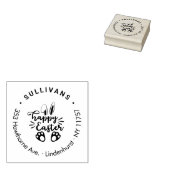 バおもしろいニーハッピーイースター差出人住所 ラバースタンプ (押印)