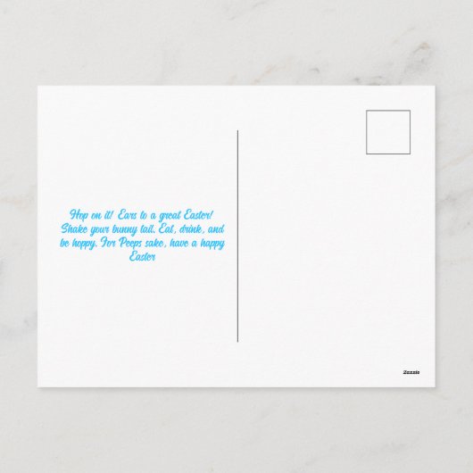 バおもしろいニーパーソナライズされたフォトイースターホリデー シーズンポストカード (裏面)