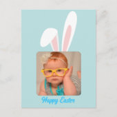 バおもしろいニーパーソナライズされたフォトイースターホリデー シーズンポストカード (正面)