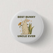 バおもしろいニー最高のバニー叔父Ever、バニー恋人 缶バッジ (正面)