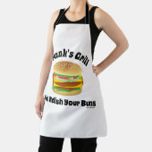 バおもしろいパーソナライズされたンBBQを楽しむ エプロン (インサイチュ)