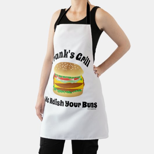 バおもしろいパーソナライズされたンBBQを楽しむ エプロン (インサイチュ)