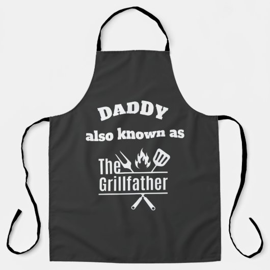 バおもしろいブ父の日カスタム エプロン (正面)