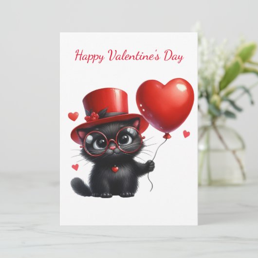 バおもしろいルーンバレンタインの黒猫 シーズンカード (スタンド正面)